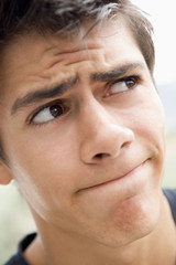 Obraz premium Head shot of worried man