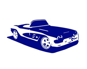 Blue Retro Cabrio