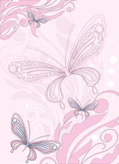 background with butterflies