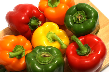colored sweet bell peppers