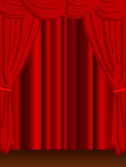red velvet curtain