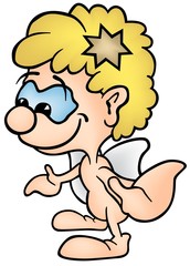 Little Angel - colored cartoon illustration