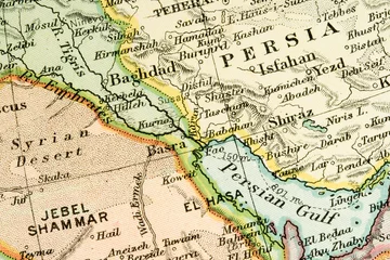 Photo sur Plexiglas moyen-Orient Antique Map (expired copyright)