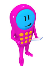 mobile  phone with a pen