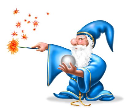 wizard su bianco