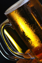 Beer mug on the table