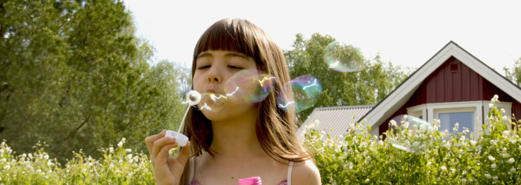 Girl with bubbles