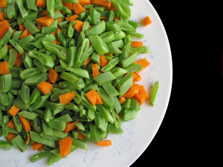 Fresh pieces of vegetables