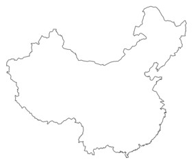 Obraz premium mapa chińska mapa przeglądowa