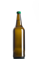 brown beer bottle isolated