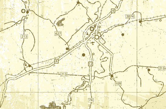 Fototapeta Worn map