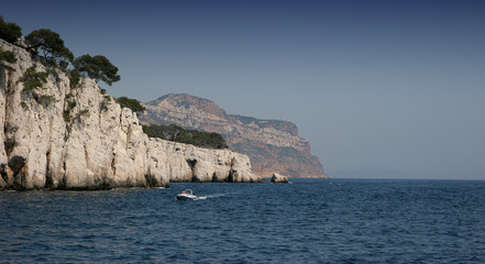 Fototapeta na wymiar Calanques coastline near Marseille on French Riviera