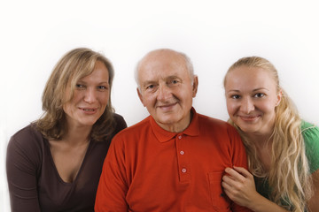 grandfather, his daughter and granddaughter