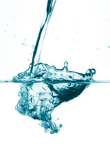 Drops, waves splashes.