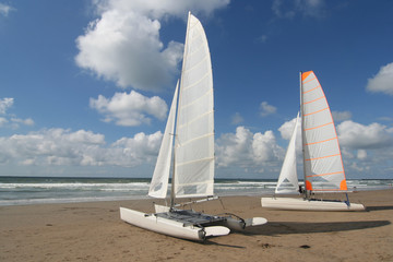 Sailboats on the Beach