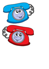 Cute telephones vector illustration