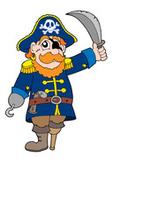 Pirate with sabre vector illustration