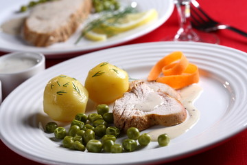 Roasted turkey with vegetables