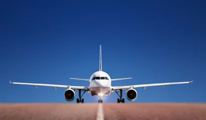 Fotobehang Airbus op landingsbaan © Mikael Damkier