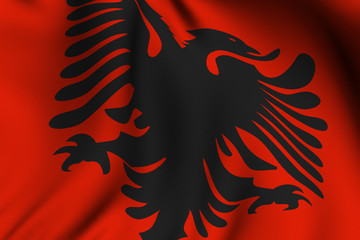 Rendered Albanian Flag