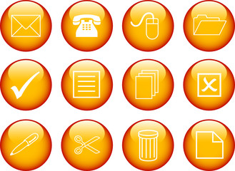 Glossy Buttons mit verschiedenen Icons