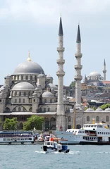 Poster Istanbul Turkije Nieuwe Moskee © Aviator70