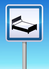 Panneau de signalisation hôtel
