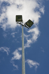 lamp post in a football stadion