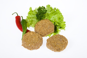 Cutlets With Greenery And Pepper