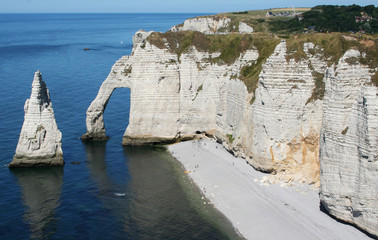 éffondrement de falaise à étretat