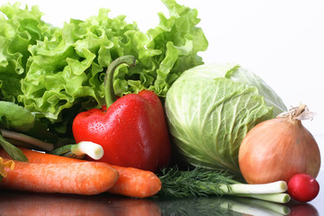 Fresh Vegetables, Fruits and other foodstuffs.