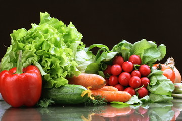 Fresh Vegetables, Fruits and other foodstuffs.