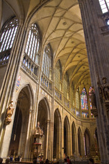 Naklejka premium interior of cathedral in Prague, Czech republic