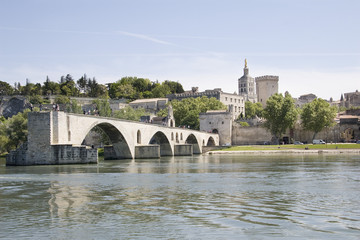 Fototapeta premium pont d'avignon vu de loin