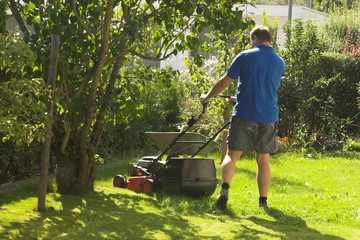 cutting grass