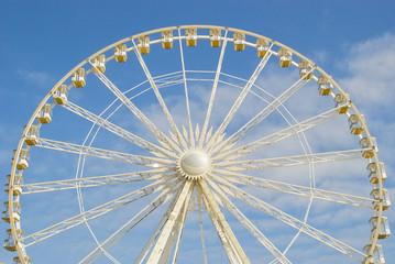 Big wheel against the blue sky