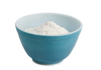 bowl filled with flour