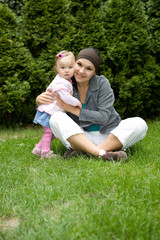 Fototapeta premium mother and daughter