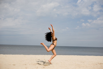 jumping woman