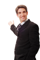 Businessman doing presentation