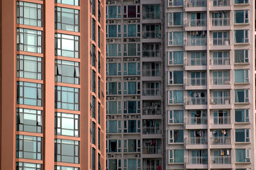 Fototapeta na wymiar Chińskie budynki mieszkalne - zbliżenie