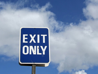 car park exit sign