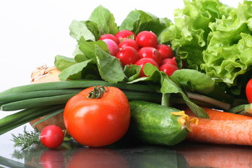 Fresh Vegetables, Fruits and other foodstuffs.