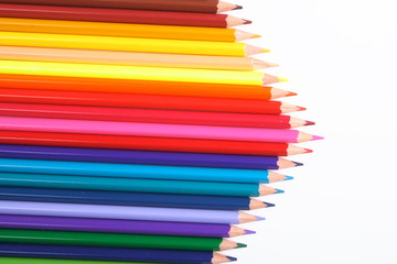 Color pencils  on white background