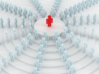 Obraz premium Conceptual image of teamwork. 3D image.