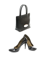Kit of two items, sexy shoes with high heel and  a bag