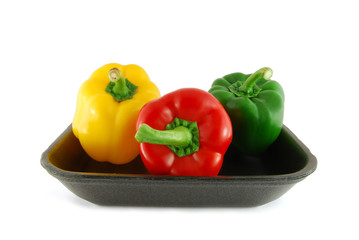 Peppers in the tray