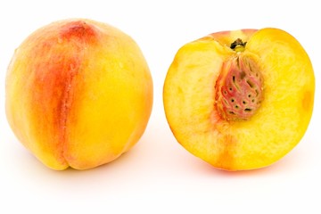 Naklejka na ściany i meble Two ripe peaches