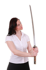 Woman with katana