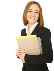 Business Woman Standing And Smile